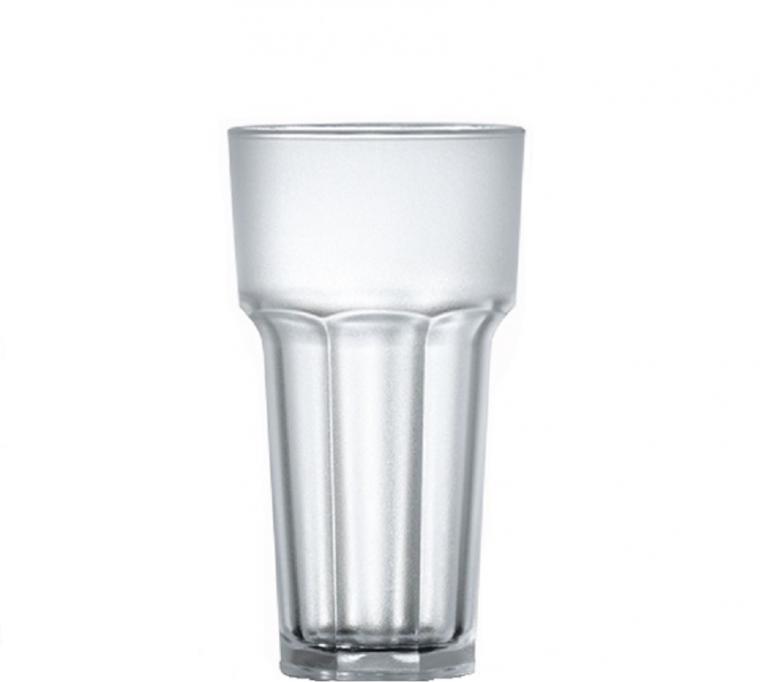 Glas Remedy High 34 cl. Kunststoff. Dieses transparente Milchglas kann bedruckt werden